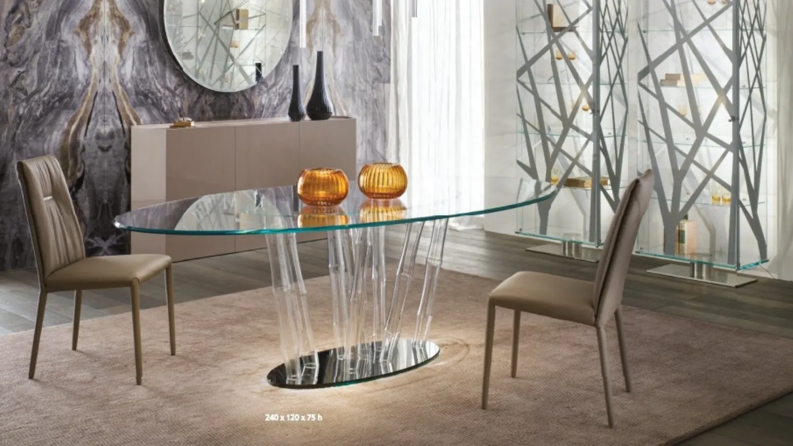 Tavolo ovale Bamboo di Reflex