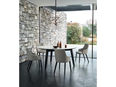 Tavolo rotondo Convivio in Ceramica Statuarietto di Sangiacomo