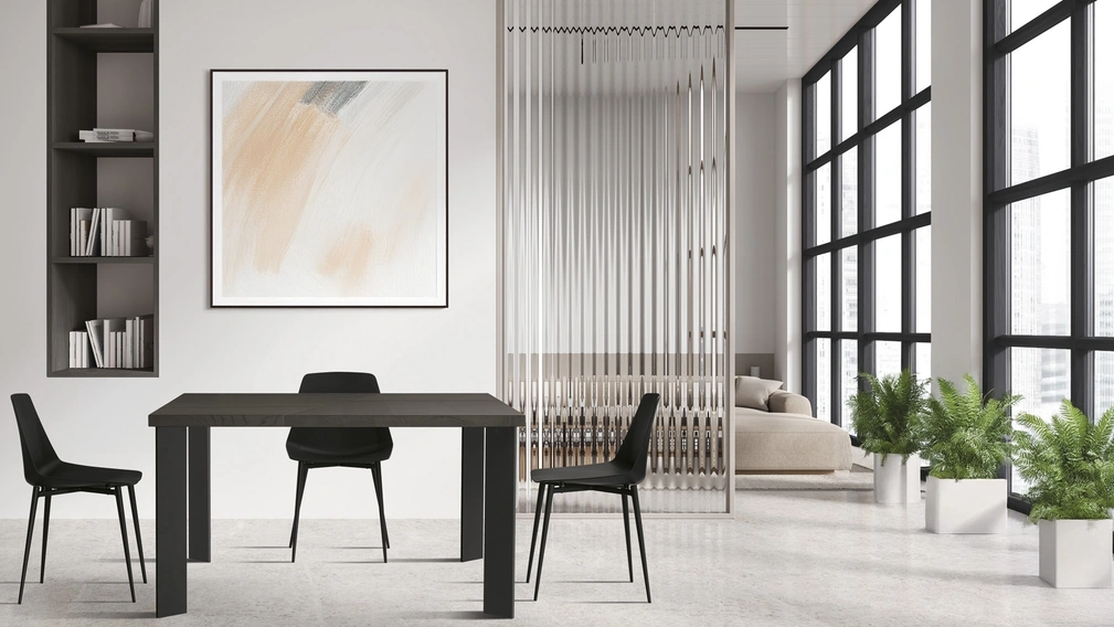 Tavolo Zenit in rovere e metallo di FGF Mobili