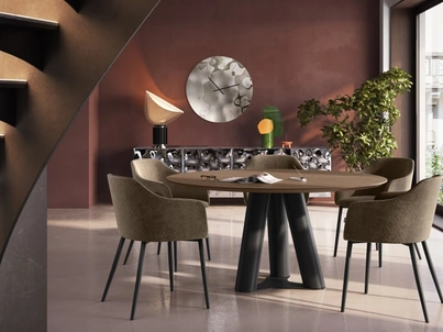 Tavolo rotondo in legno Singapore di Scavolini