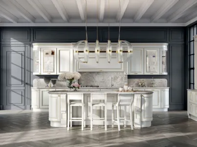 Cucina Classica Baltimora Bianco ed Oro di Scavolini