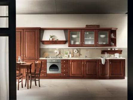 Cucina Classica lineare Madeleine in Castagno di Scavolini