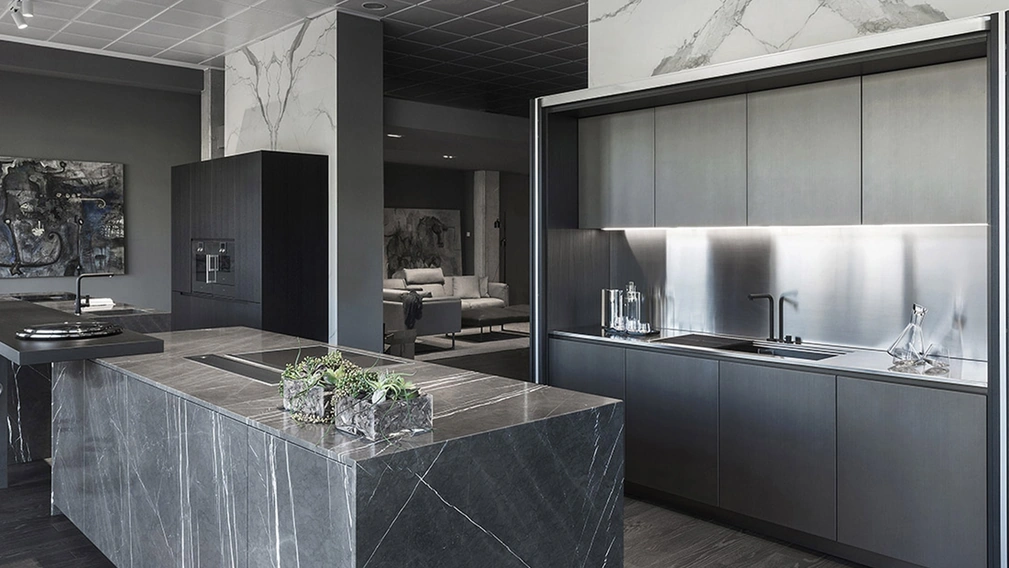 Cucina Design G180 in Laccato e Pietra di TM Italia