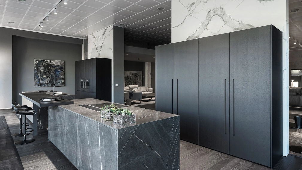 Cucina Design G180 in Laccato e Pietra di TM Italia