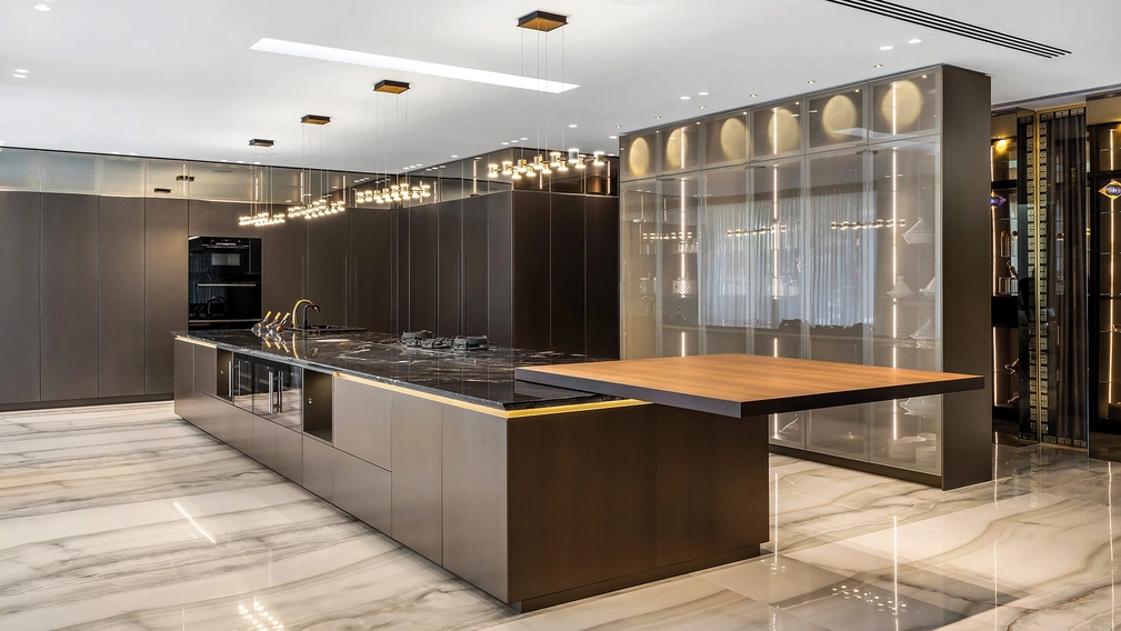 Cucina Design T45 in laccato Bronzo di TM Italia