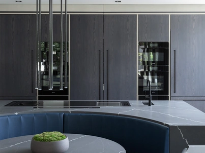 Cucina Design T45 in Rovere e Quarzo di TM Italia