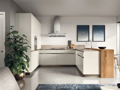 Cucina Moderna Boxi in laccato Bianco di Scavolini