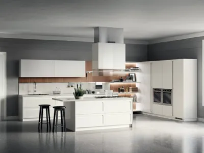 Cucina Moderna Carattere 09 Bianco Prestige di Scavolini