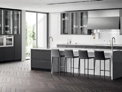 Cucina Moderna Carattere 08 Grigio Ferro di Scavolini