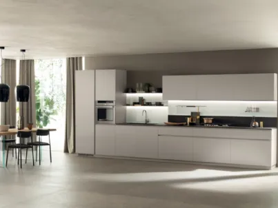 Cucina Moderna DeLinea in laccato Grigio Chiaro di Scavolini