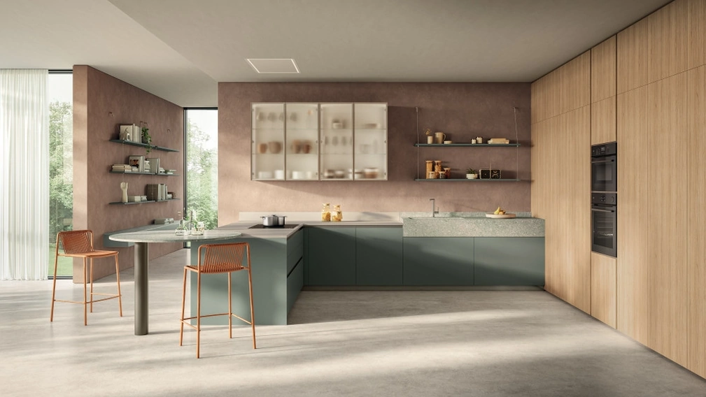 Cucina Moderna con penisola Essenza 01 di Scavolini