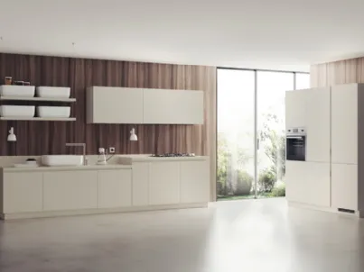 Cucina Moderna Qi in decorativo Grigio Gabbiano di Scavolini