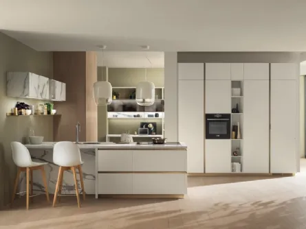 Cucina DeLinea in laccato Bianco Prestige di Scavolini