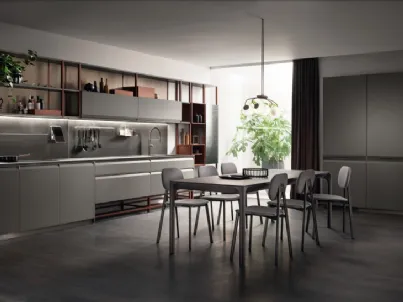 Cucina Moderna Formalia laccato opaco Grigio Titanio di Scavolini