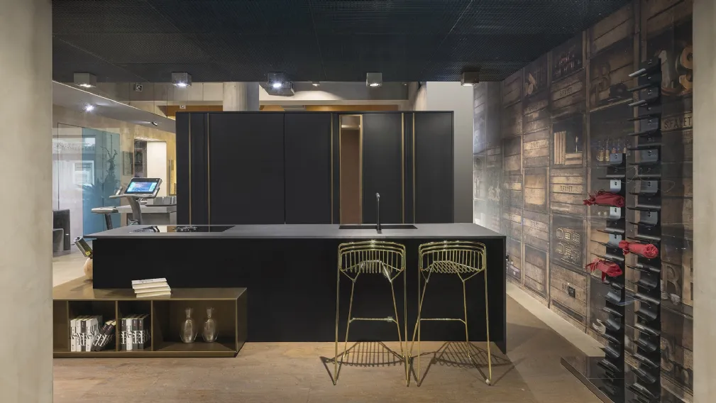 Cucina su misura con isola D90 di TM Italia