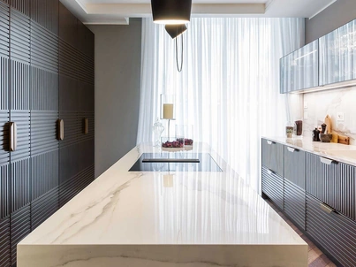 Cucina su misura Miuccia Laccato e Gres di TM Italia