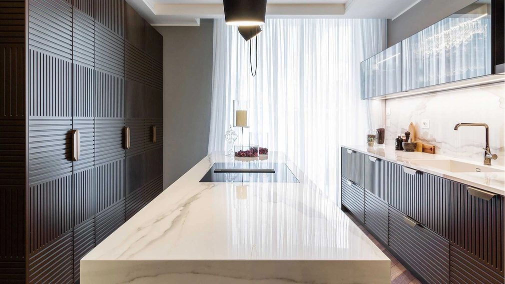 Cucina su misura Miuccia Laccato e Gres di TM Italia